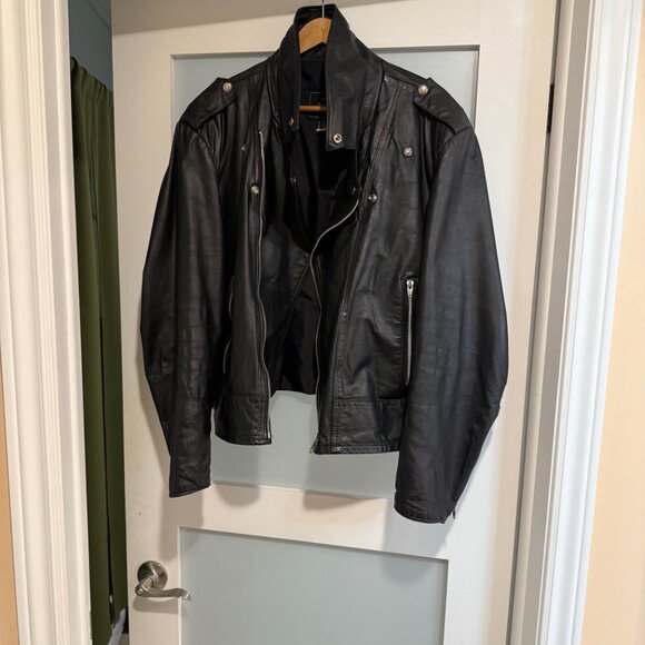 Biker jacket leather jacket - Picture 3 of 7